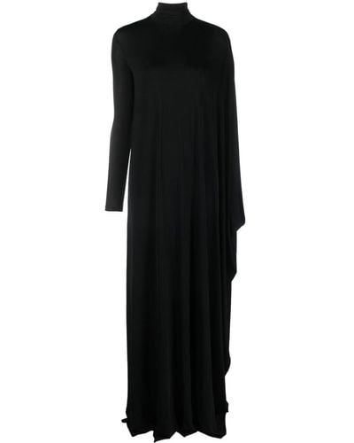 Balenciaga ファンネルネック ドレス - ブラック