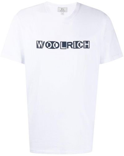 Woolrich T-Shirt mit Logo-Print - Weiß