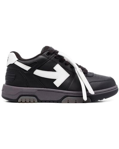Off-White c/o Virgil Abloh Off- Out Of Office Leather Trainers, , 100% Leather - Black