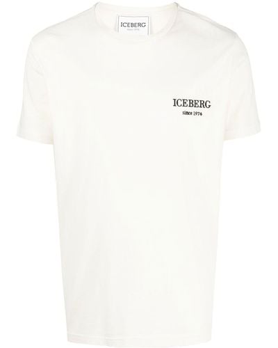Iceberg T-shirt Met Geborduurd Logo - Wit