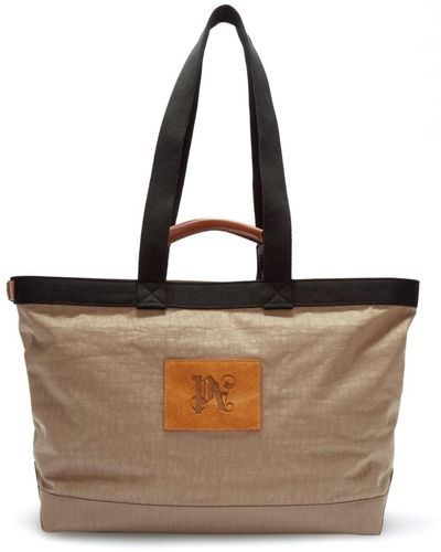 Palm Angels Logo Patch Tote Bag - Brown