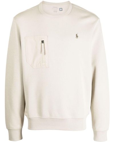Polo Ralph Lauren Sweat en coton à logo Polo Pony - Blanc