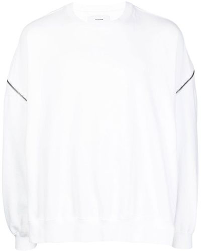 Facetasm Sweatshirt mit Reißverschlüssen - Weiß