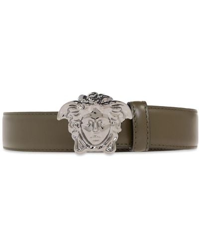Versace La Medusa Leather Belt - ブラウン