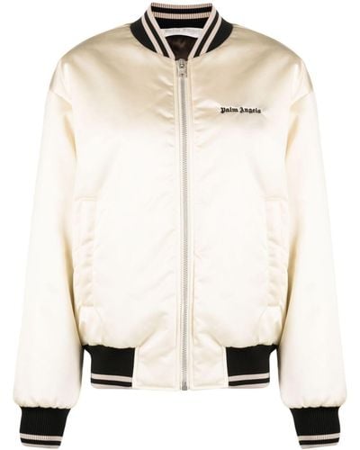 Palm Angels Bomber con stampa - Bianco