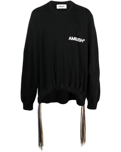 Ambush Logo-print Drawstring Sweatshirt - Black