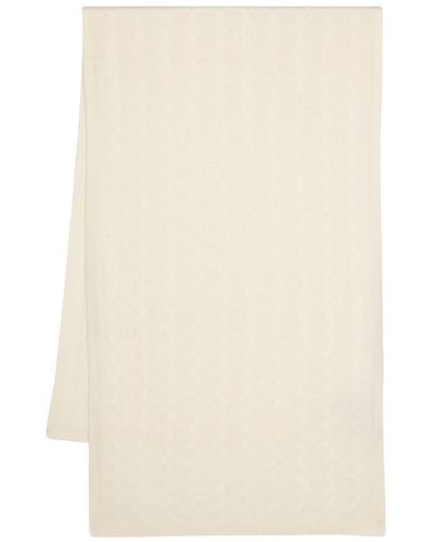 Ralph Lauren Collection Cable-knit Recycled Cashmere Scarf - Natural
