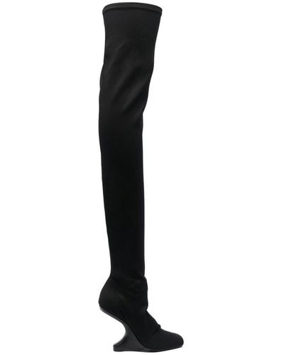 Rick Owens Cantilever 11 Thigh-high Boots - Black