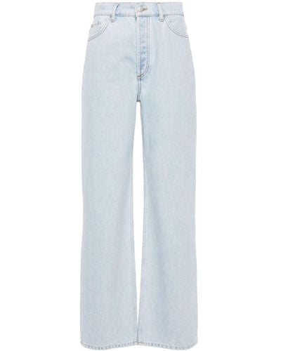 Claudie Pierlot Halbhohe Claude Straight-Leg-Jeans - Blau