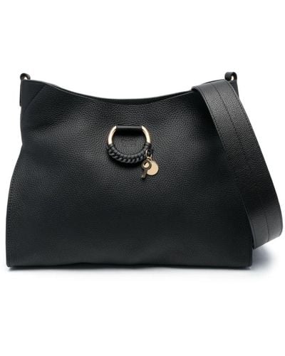 See By Chloé Charm-detail Leather Tote Bag - Black