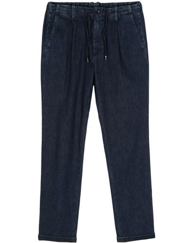 Moorer Wilton Drawstring-waistband Jeans - Blue