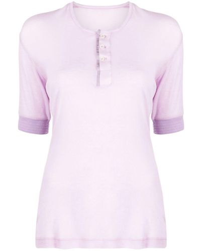 Maison Margiela Round-neck Short-sleeve T-shirt - Pink