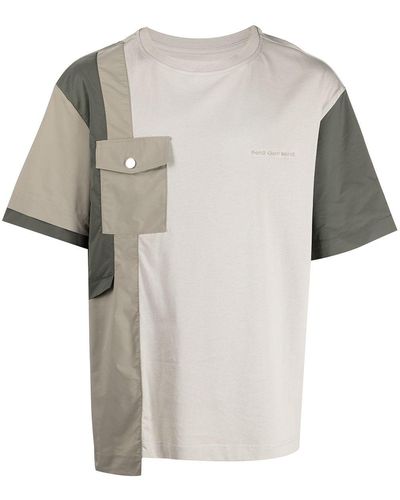 Feng Chen Wang T-Shirt in Colour-Block-Optik - Weiß