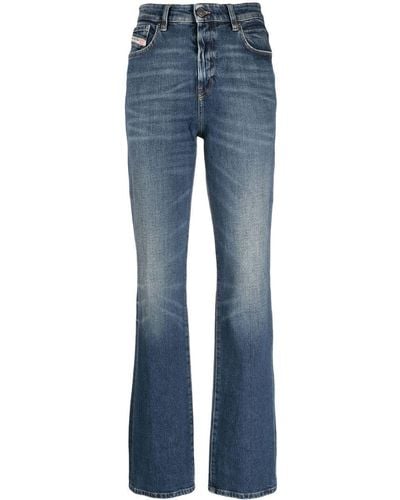 DIESEL Mid-wash Flared Jeans - Blue