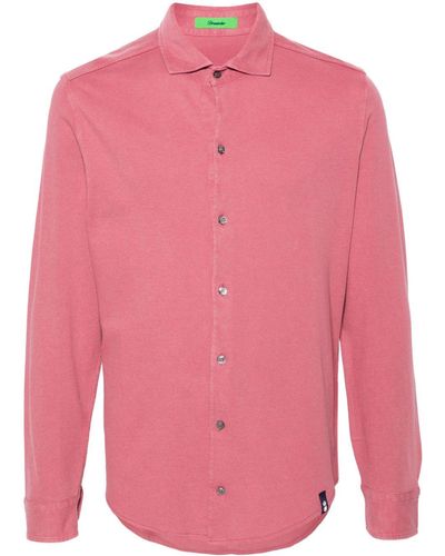 Drumohr Piqué Weave Cotton Shirt - Pink