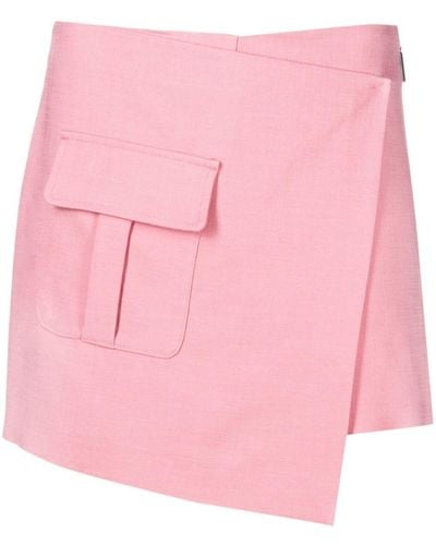 MSGM Falda de vestir asimétrica - Rosa