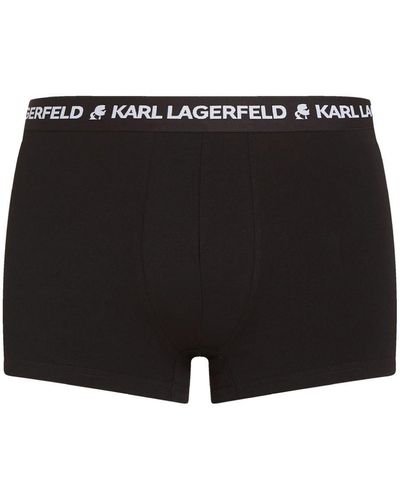 Karl Lagerfeld Set de tres bóxeres con logo - Negro
