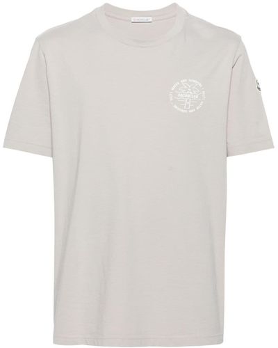 Moncler Surf-motif Cotton T-shirt - White