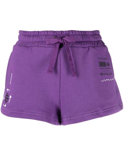 Dolce & Gabbana Dg Vibe Cotton Track Shorts - Purple