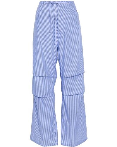 DARKPARK Pantalones Daisy a rayas - Azul