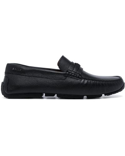Bally Logo-plaque Detail Loafers - Black