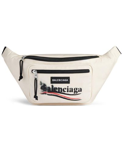 Balenciaga Explorer Gürteltasche mit Logo-Print - Weiß