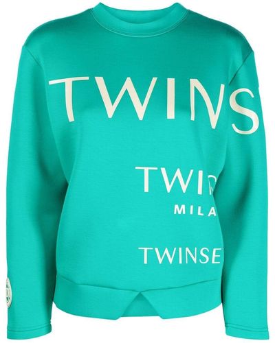 Twin Set Logo-print Sweatshirt - Green