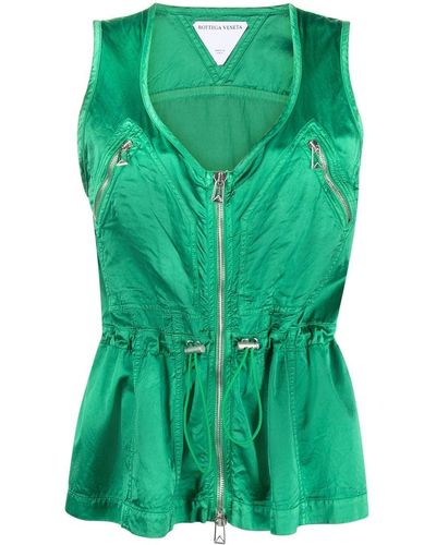 Bottega Veneta Mouwloze Blouse - Groen