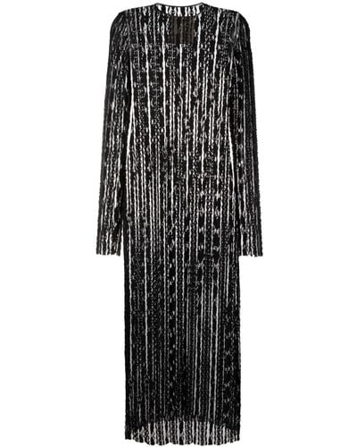 Uma Wang Semi-doorzichtige Midi-jurk - Zwart