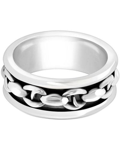 Stephen Webster Anello a fascia Classic in argento sterling - Bianco