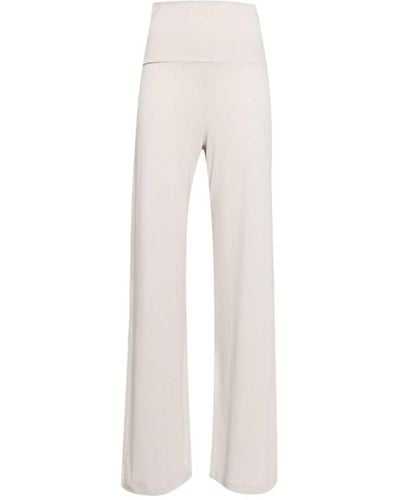 James Perse High-waisted Wide-leg Pants - White