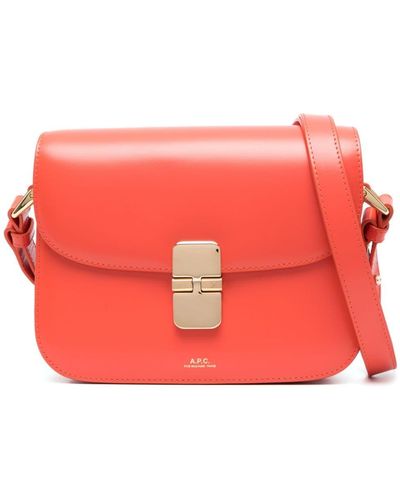 A.P.C. Grace Leather Shoulder Bag - Pink