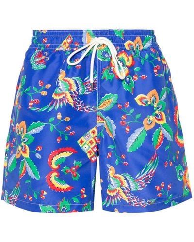 Polo Ralph Lauren Traveler floral-print swim shorts - Blau