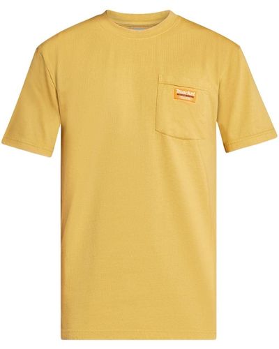 Market T-Shirt mit Logo-Patch - Gelb