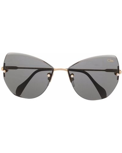 Cazal Rahmenlose Cat-Eye-Sonnenbrille - Schwarz