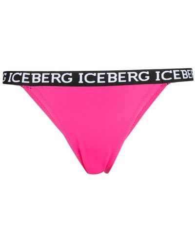 Iceberg Logo-print Bikini Bottom - Pink