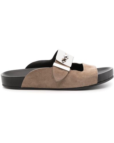 Lanvin Sandalias con hebilla lateral - Marrón