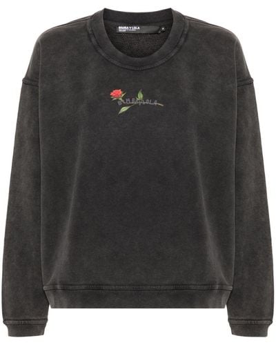 Bimba Y Lola Logo-print Cotton Sweatshirt - Black