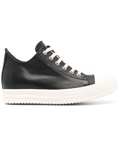 Rick Owens Leren Sneakers - Zwart