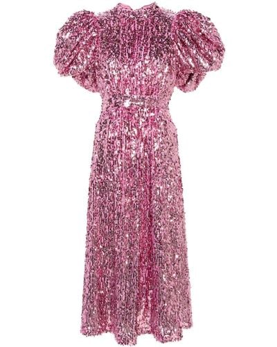 ROTATE BIRGER CHRISTENSEN Midi-jurk Met Pailletten - Roze