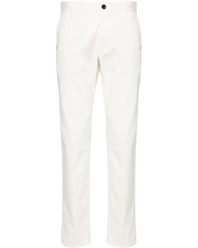 Incotex Tapered-leg cotton chino trousers - Weiß