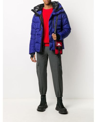 3 MONCLER GRENOBLE フーデッド ダウンジャケット - ブルー