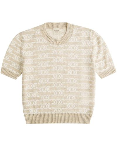 Tod's Chain-motif Knitted Top - White