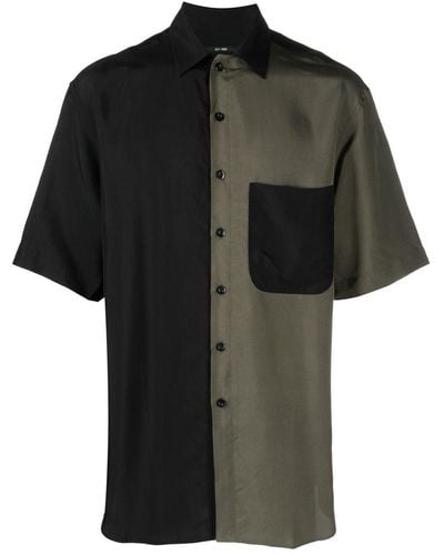 Song For The Mute Two-tone Camp-collar Shirt - Black