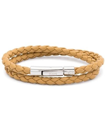 Tod's Mycolors Woven-leather Bracelet - White