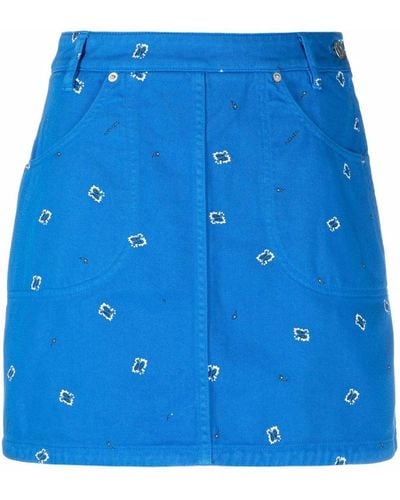 KENZO Paisley-print Skirt - Blue