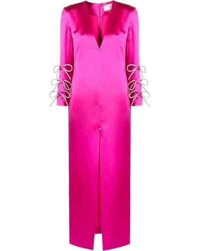 Loulou Adele Silk Taffeta Maxi Dress - Pink