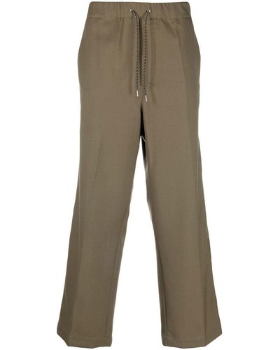 OAMC Drawstring-fastening Cotton Pants - Brown