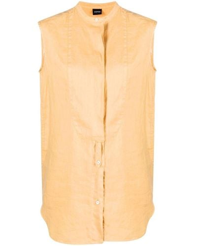 Aspesi Sleeveless Linen Blouse - Natural