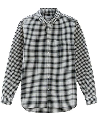 Woolrich Camisa a cuadros gingham - Gris